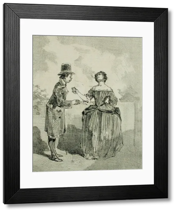 Framed Print : Château des fleurs, 1856. Creator: Félicien Rops