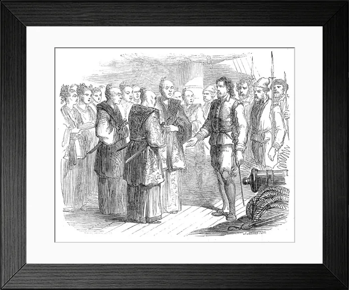Framed Print : The first Englishman in Japan, 1860. Creator: Unknown Framed Print : The first Englishman in Japan, 1860. Creator: Unknown