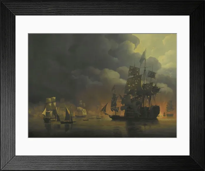 Framed Print : The Anglo-Dutch Fleet under Lord Exmouth and Vice Admiral Jonkheer Theodorus Frederik van Capellen p Creator: Nicolaus Baur Framed Print : The Anglo-Dutch Fleet under Lord Exmouth and Vice Admiral Jonkheer Theodorus Frederik van Capellen p Creator: Nicolaus Baur