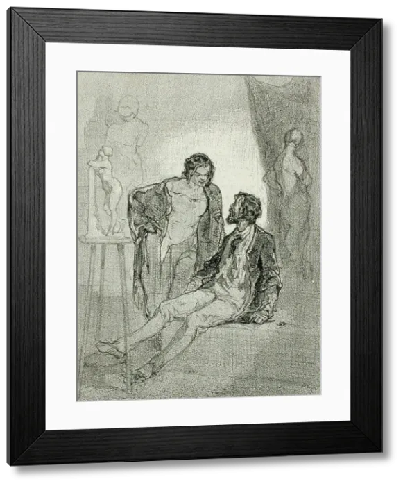 Framed Print : L'Art, 1856. Creator: Félicien Rops Framed Print : L'Art, 1856. Creator: Félicien Rops