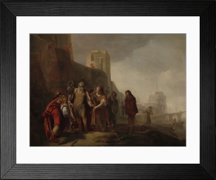 Framed Print : The Legates of Alexander the Great Investing the Gardener Abdalonymus with the Insignia of the Kings Creator: Nikolaus Knüpfer
