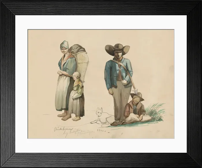 Framed Print : Lucky images, 1840. Creator: Johannes Tavenraat Framed Print : Lucky images, 1840. Creator: Johannes Tavenraat