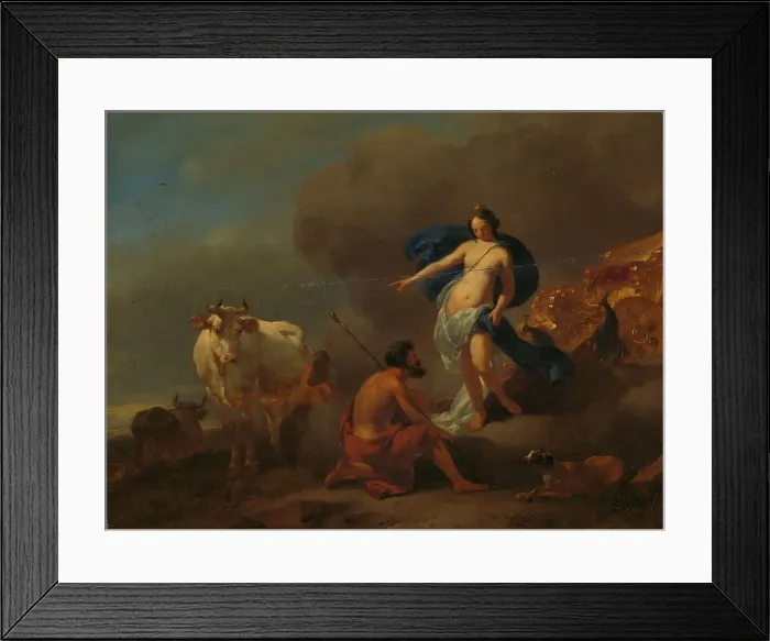Framed Print : Juno Commanding Argus to Keep Watch on Io, 1655-1683. Creator: Nicolaes Berchem Framed Print : Juno Commanding Argus to Keep Watch on Io, 1655-1683. Creator: Nicolaes Berchem