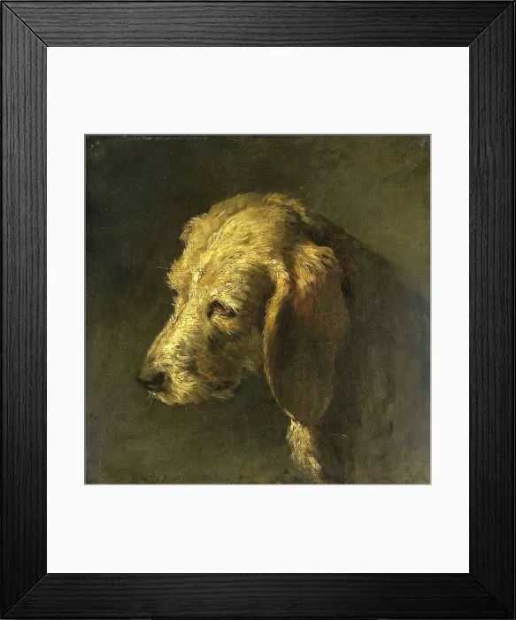 Framed Print : Head of a Dog, c.1820-c.1845. Creator: Nicolas-Toussaint Charlet Framed Print : Head of a Dog, c.1820-c.1845. Creator: Nicolas-Toussaint Charlet