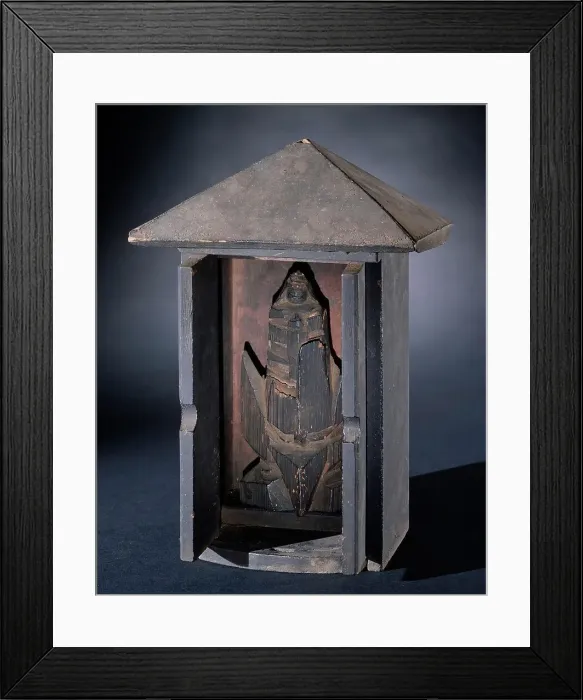 Framed Print : Buddhist Sculpture Inside Shrine, 17th century. Creator: Unknown Framed Print : Buddhist Sculpture Inside Shrine, 17th century. Creator: Unknown