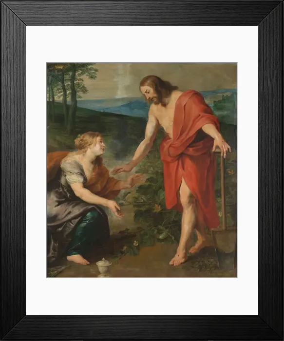 Framed Print : Christ Appearing to Mary Magdalen as a Gardener (Noli me Tangere), c.1615-1618. Creator: Workshop of Peter Paul Rubens Framed Print : Christ Appearing to Mary Magdalen as a Gardener (Noli me Tangere), c.1615-1618. Creator: Workshop of Peter Paul Rubens
