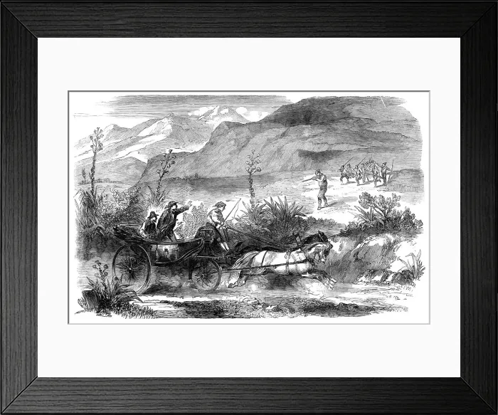 Framed Print : The Revolution in Sicily - narrow escape of our special artist, 1860. Creator: Unknown Framed Print : The Revolution in Sicily - narrow escape of our special artist, 1860. Creator: Unknown