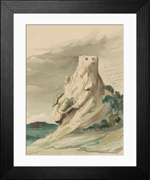 Framed Print : Liebenstein Castle, 1840-1845. Creator: Johannes Tavenraat Framed Print : Liebenstein Castle, 1840-1845. Creator: Johannes Tavenraat