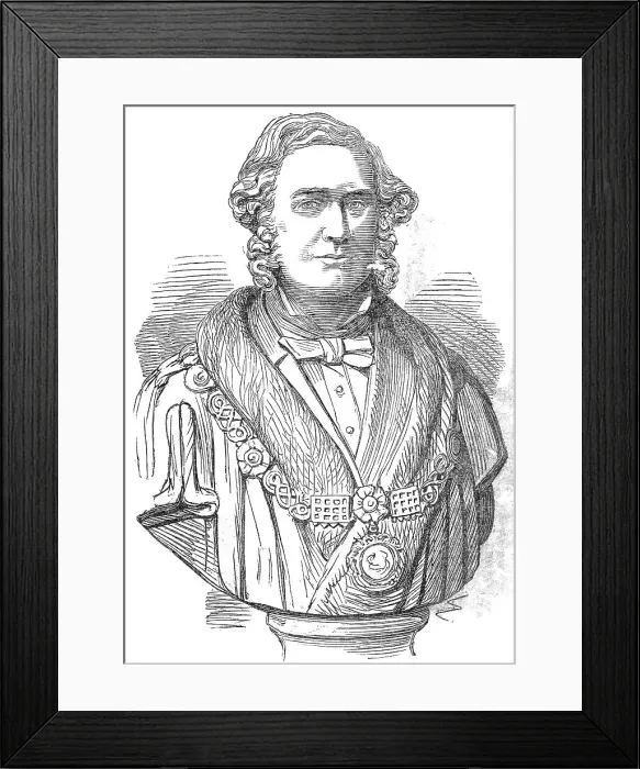 Framed Print : Bust of Dr. Randle Wilbraham Falconer, late Mayor of Bath, 1860. Creator: Unknown Framed Print : Bust of Dr. Randle Wilbraham Falconer, late Mayor of Bath, 1860. Creator: Unknown