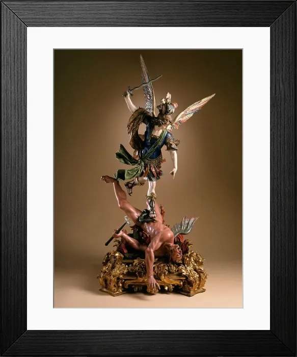 Framed Print : Saint Michael Casting Satan into Hell, 1705. Creators: Lorenzo Vaccaro, Francesco Picano Framed Print : Saint Michael Casting Satan into Hell, 1705. Creators: Lorenzo Vaccaro, Francesco Picano