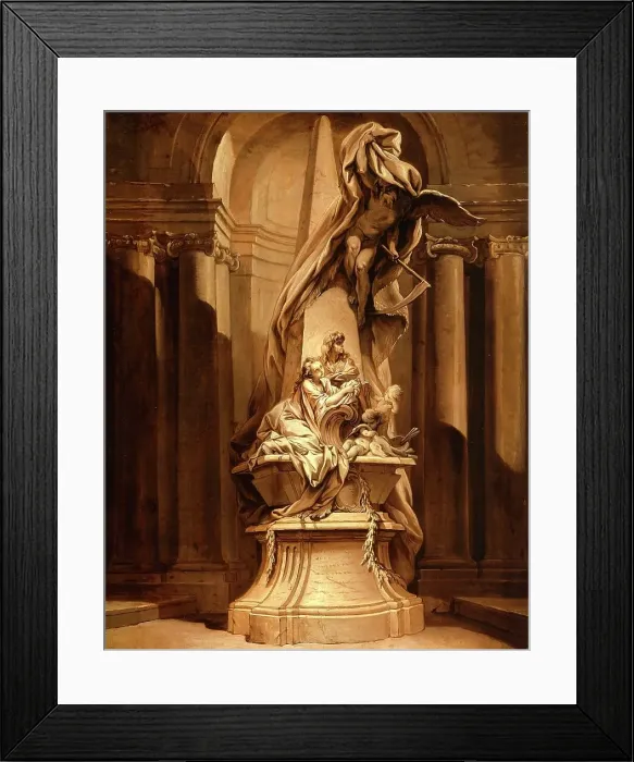 Framed Print : Monument to Mignard, c.1735. Creator: Juste-François Boucher Framed Print : Monument to Mignard, c.1735. Creator: Juste-François Boucher