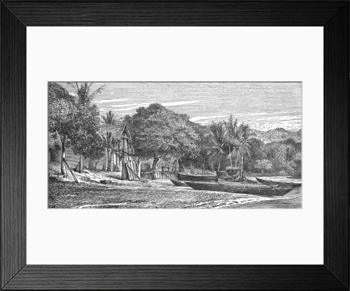 Framed Print : Nossi-be, Madagascar; A Birds-eye View of Madagascar, 1875. Creator: M.D Charnay Framed Print : Nossi-be, Madagascar; A Birds-eye View of Madagascar, 1875. Creator: M.D Charnay