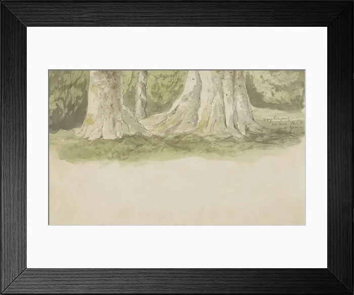 Framed Print : Tree trunks, 1868. Creator: Johannes Tavenraat Framed Print : Tree trunks, 1868. Creator: Johannes Tavenraat