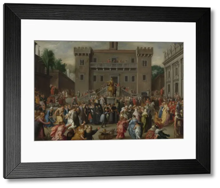 Framed Print : The Women of Rome Gathering at the Capitol, c.1600-c.1602. Creator: Pieter Isaacsz Framed Print : The Women of Rome Gathering at the Capitol, c.1600-c.1602. Creator: Pieter Isaacsz