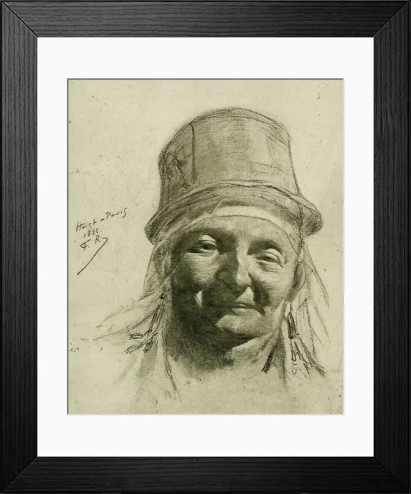 Framed Print : Tête de Zélandaise, 1886. Creator: Félicien Rops Framed Print : Tête de Zélandaise, 1886. Creator: Félicien Rops