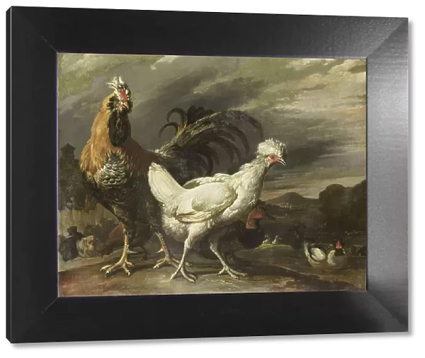 Cock, a Hen and other Poultry, 1670-1690. Creator: Pieter Jansz van Ruyven