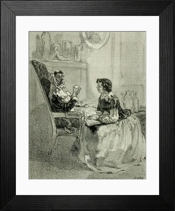 Framed Print : Menus Propos, 1856. Creator: Félicien Rops Framed Print : Menus Propos, 1856. Creator: Félicien Rops