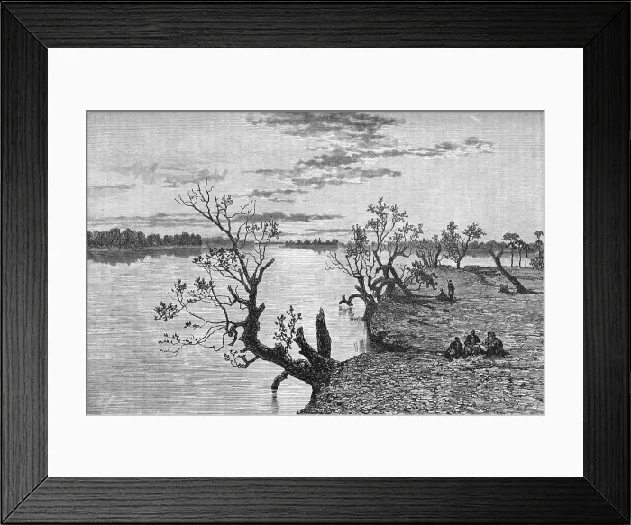 Framed Print : River Gash in the rainy season; A journey through Soudan and Western Abyssinia... 1875. Creator: Unknown Framed Print : River Gash in the rainy season; A journey through Soudan and Western Abyssinia... 1875. Creator: Unknown