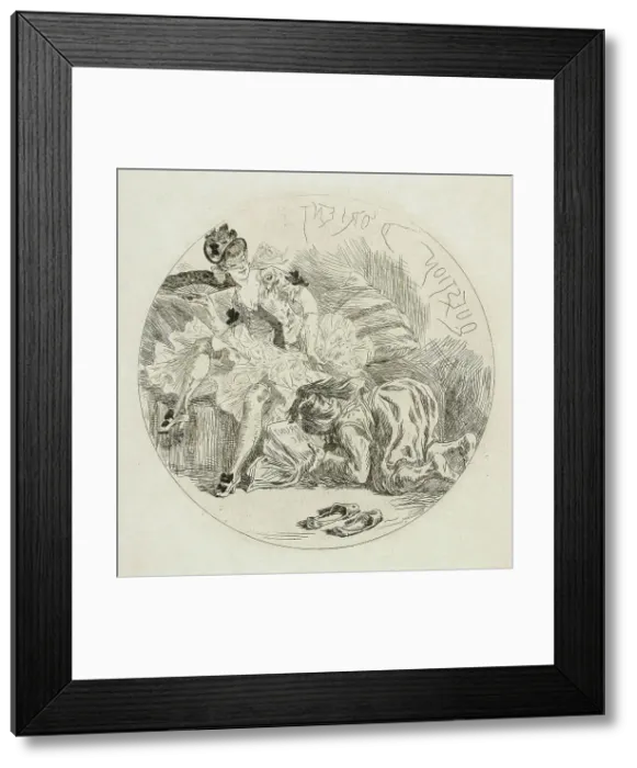 Framed Print : Question d'Orient, 1874. Creator: Félicien Rops Framed Print : Question d'Orient, 1874. Creator: Félicien Rops