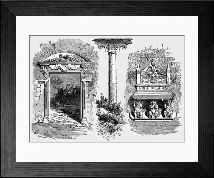 Framed Print : Details of Jesuit architecture in Paraguay; A visit to Paraguay during the war, 1875. Creator: Unknown Framed Print : Details of Jesuit architecture in Paraguay; A visit to Paraguay during the war, 1875. Creator: Unknown