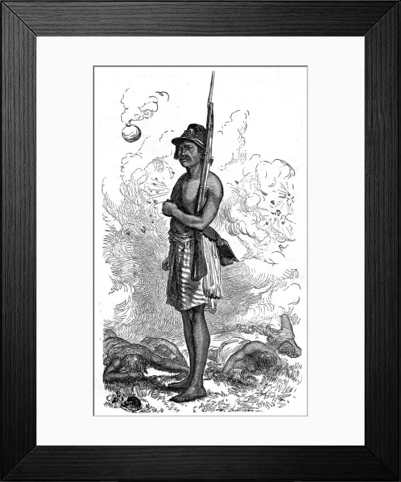 Framed Print : Paraguayan sentinel:'No Tengo Ordines.'; A visit to Paraguay during the war, 1875. Creator: Unknown. Paraguayan sentinel:'No Tengo Ordines.'; A visit to Paraguay during the war, 1875. Creator: Unknown Framed Print : Paraguayan sentinel:'No Tengo Ordines.'; A visit to Paraguay during the war, 1875. Creator: Unknown. Paraguayan sentinel:'No Tengo Ordines.'; A visit to Paraguay during the war, 1875. Creator: Unknown