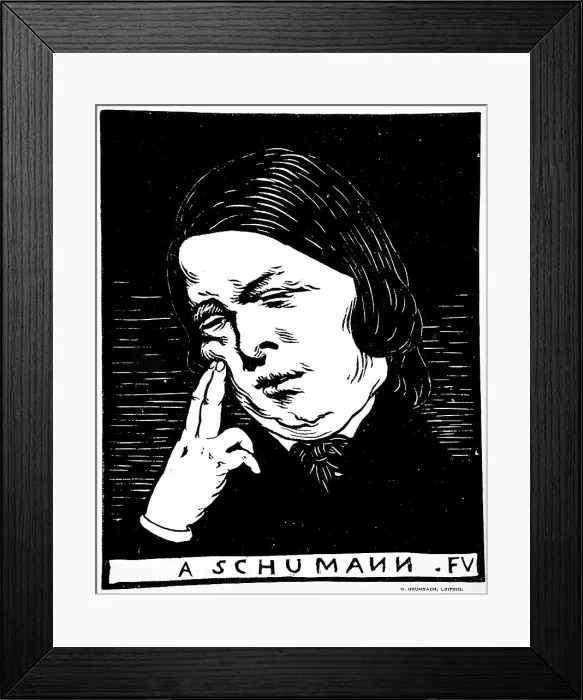 Framed Print : To Schumann, 1893. Creator: Felix Vallotton Framed Print : To Schumann, 1893. Creator: Felix Vallotton