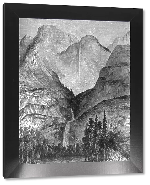 The Grand Cascade of Yosemite; California and its prospects, 1875. Creator: Frederick Whymper