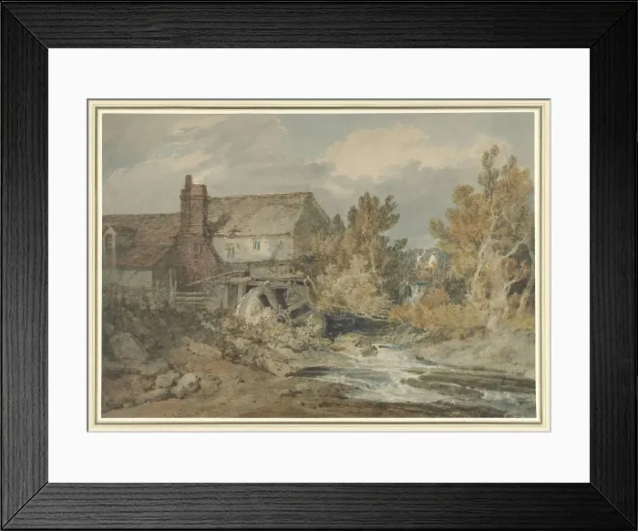 Framed Print : Watermill near a Flowing Brook, 1795-1797. Creator: JMW Turner Framed Print : Watermill near a Flowing Brook, 1795-1797. Creator: JMW Turner
