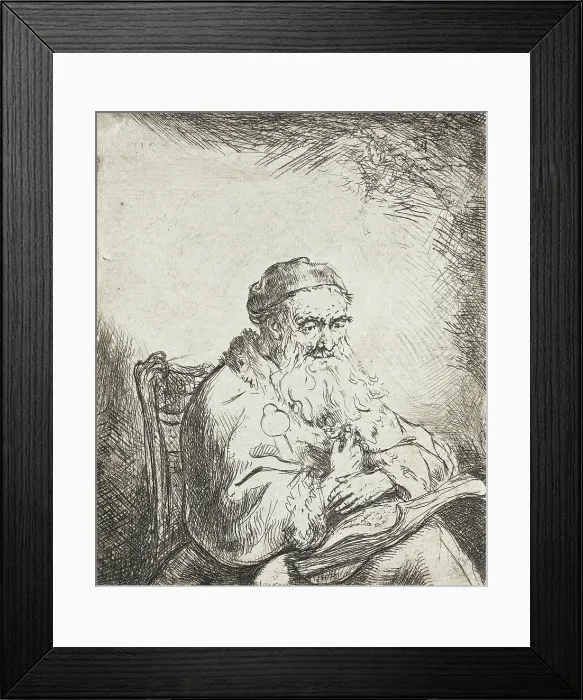 Framed Print : Old Man with a Trefoil on his Coat, between 1600 and 1699. Creator: Ferdinand Bol Framed Print : Old Man with a Trefoil on his Coat, between 1600 and 1699. Creator: Ferdinand Bol