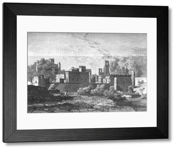 Framed Print : Royal Palace at Gondar; A journey through Soudan and Western Abyssinia, with Reminiscences...1875. Creator: Unknown Framed Print : Royal Palace at Gondar; A journey through Soudan and Western Abyssinia, with Reminiscences...1875. Creator: Unknown