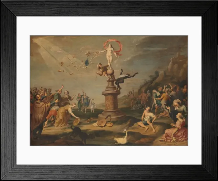 Framed Print : The Goddess Fortuna Bestowing her Gifts, c.1645. Creator: Simon Flocquet Framed Print : The Goddess Fortuna Bestowing her Gifts, c.1645. Creator: Simon Flocquet