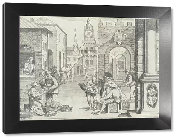 Trades Practiced in Bologna, c1640. Creators: Francesco Curti, Agostino Parisini
