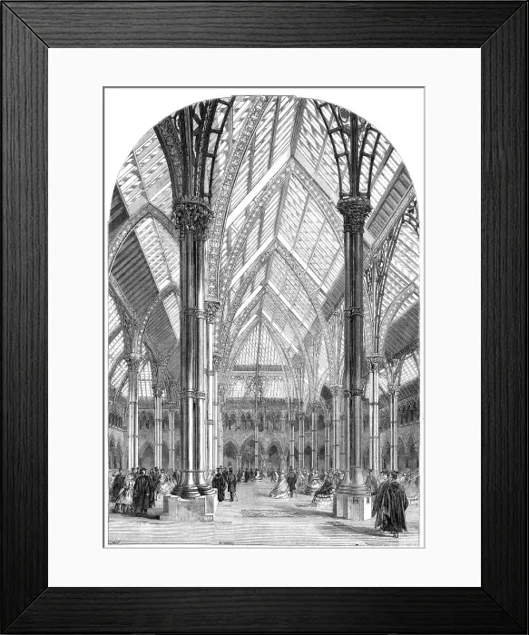 Framed Print : The Central Court and Arcades of the Oxford University Museum, 1860. Creator: Unknown Framed Print : The Central Court and Arcades of the Oxford University Museum, 1860. Creator: Unknown