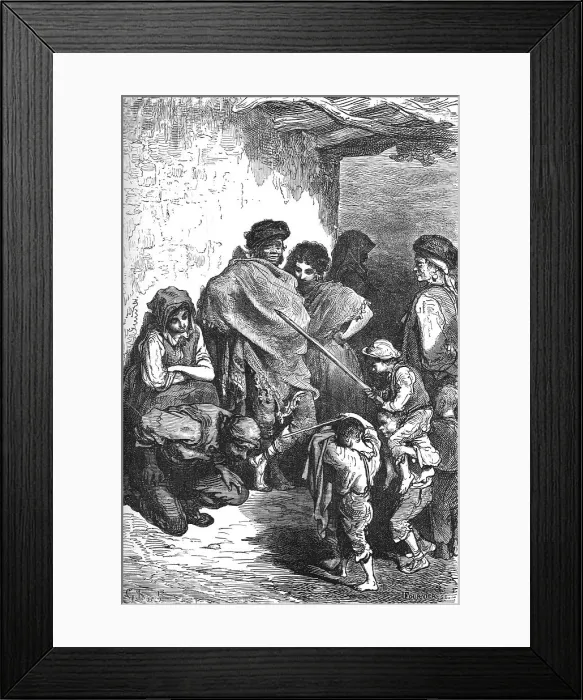 Framed Print : Boys playing at Bull-fighting; Notes on Spain, 1875. Creator: Unknown Framed Print : Boys playing at Bull-fighting; Notes on Spain, 1875. Creator: Unknown
