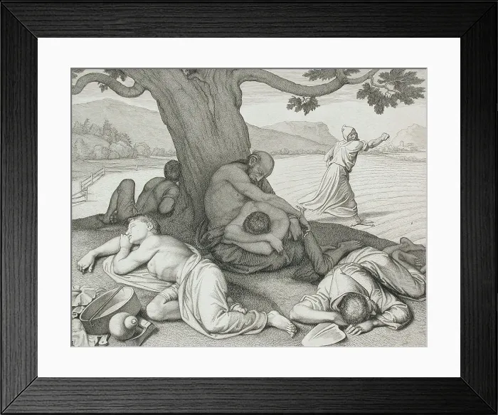 Framed Print : The Sower, 19th century. Creator: Franz Kellerhoven Framed Print : The Sower, 19th century. Creator: Franz Kellerhoven