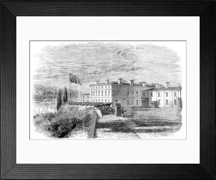 Framed Print : The Parliament Buildings, Quebec, the official residence of the Prince of Wales during his... 1860. Creator: T. H. W Framed Print : The Parliament Buildings, Quebec, the official residence of the Prince of Wales during his... 1860. Creator: T. H. W