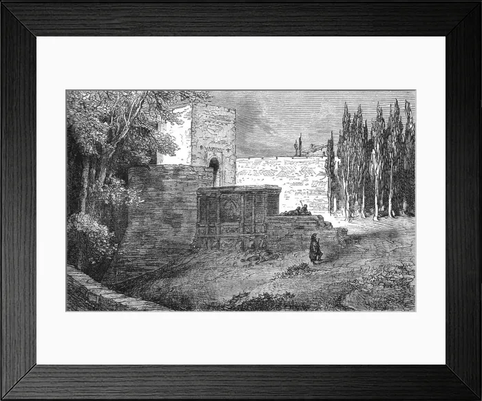 Framed Print : The gate of the Alhambra; Notes on Spain, 1875. Creator: Unknown Framed Print : The gate of the Alhambra; Notes on Spain, 1875. Creator: Unknown