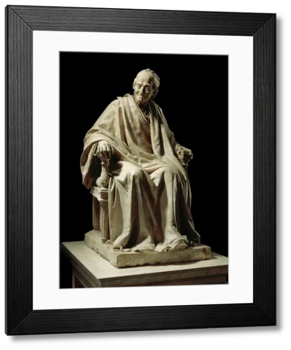 Framed Print : Seated Voltaire (image 1 of 6), between c.1779 and c.1795. Creator: Jean-Antoine Houdon Framed Print : Seated Voltaire (image 1 of 6), between c.1779 and c.1795. Creator: Jean-Antoine Houdon