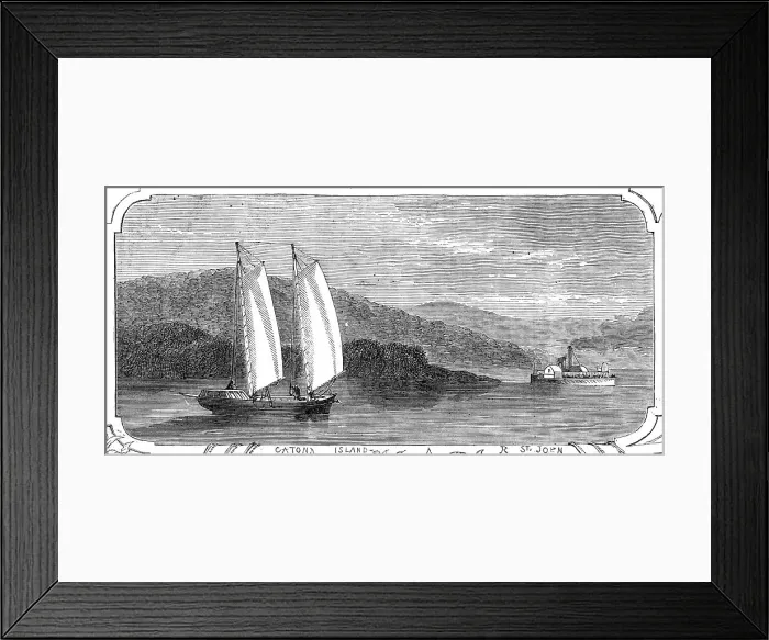 Framed Print : Caton Island, River St. John, 1860. Creator: Smyth Framed Print : Caton Island, River St. John, 1860. Creator: Smyth