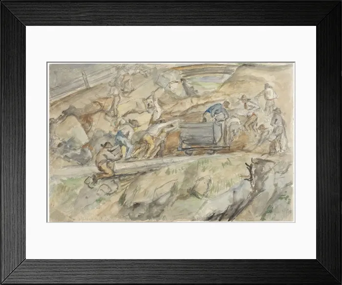 Framed Print : Quarry at Pontresina, 1869. Creator: Jozef Israels Framed Print : Quarry at Pontresina, 1869. Creator: Jozef Israels