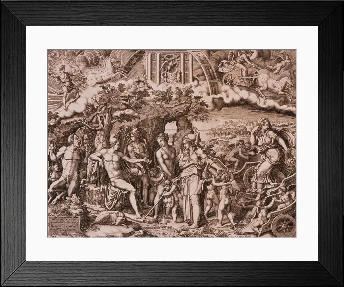 Framed Print : The Judgment of Paris, 1555. Creator: Giorgio Ghisi Framed Print : The Judgment of Paris, 1555. Creator: Giorgio Ghisi