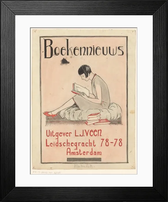Framed Print : Book cover design for: Book news: Publisher L.J. Veen, c. 1930, c.1930. Creator: Unknown Framed Print : Book cover design for: Book news: Publisher L.J. Veen, c. 1930, c.1930. Creator: Unknown