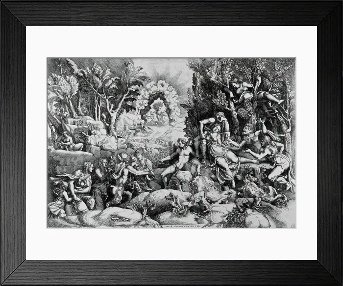 Framed Print : The Death of Procris, c1540. Creator: Giorgio Ghisi Framed Print : The Death of Procris, c1540. Creator: Giorgio Ghisi