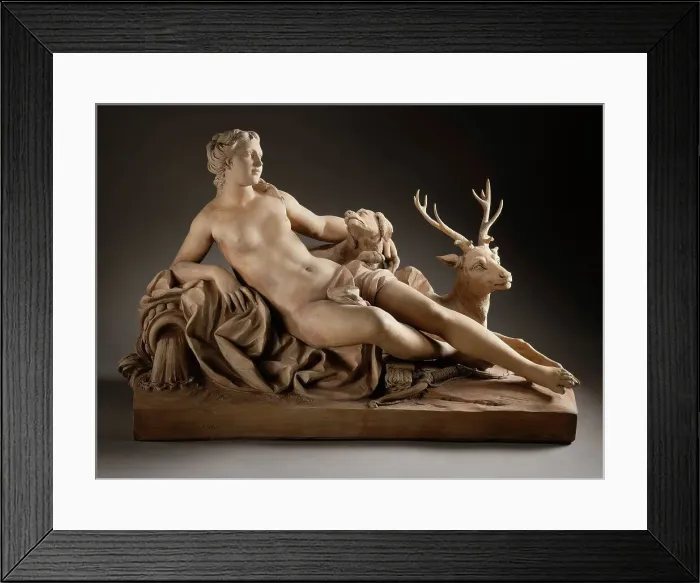 Framed Print : Diana with a Stag and a Dog, 1687. Creator: Jean-Baptiste Tuby Framed Print : Diana with a Stag and a Dog, 1687. Creator: Jean-Baptiste Tuby