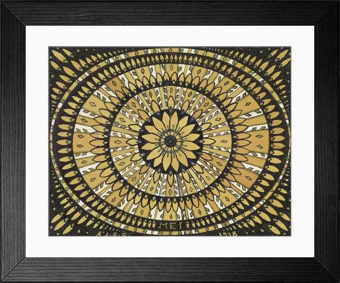 Framed Print : The month of May: rosette with stylized leaves, 1918. Creator: Julie de Graag Framed Print : The month of May: rosette with stylized leaves, 1918. Creator: Julie de Graag