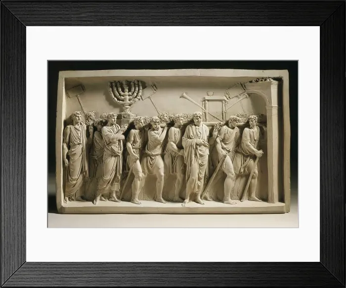 Framed Print : Spoils of the Temple: After a Relief from the Arch of Titus, Rome, c.1791. Creator: Jean Guillaume Moitte Framed Print : Spoils of the Temple: After a Relief from the Arch of Titus, Rome, c.1791. Creator: Jean Guillaume Moitte