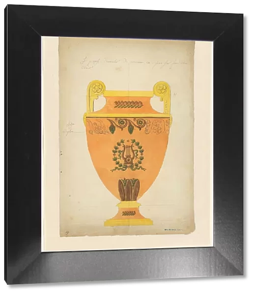 Design for a vase of Sèvres porcelain, c.1805-c.1815. Creator: Unknown