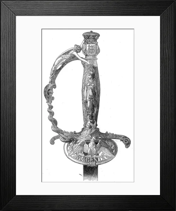 Framed Print : Sword of Honour, presented to Marshal M'Mahon, 1860. Creator: Unknown Framed Print : Sword of Honour, presented to Marshal M'Mahon, 1860. Creator: Unknown