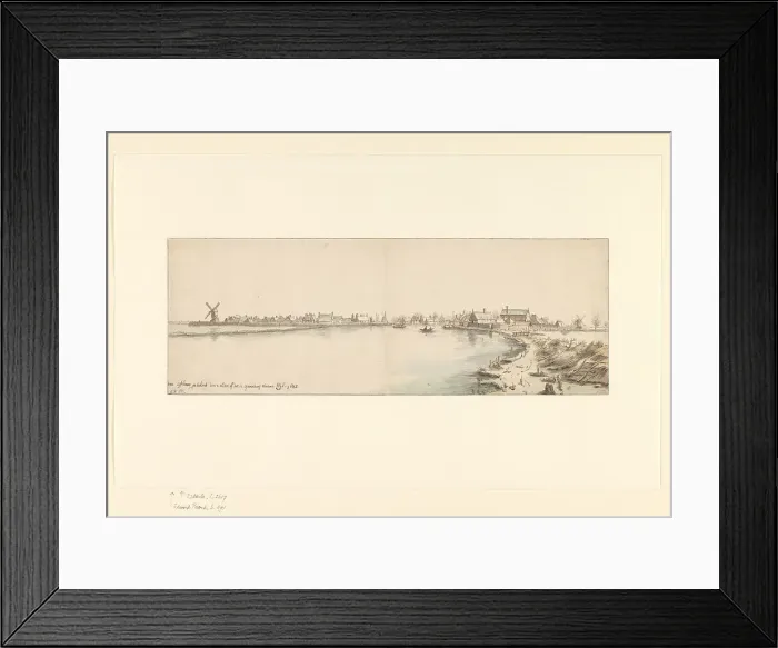 Framed Print : View of the village of Uithoorn, 1643. Creator: Valentijn Klotz Framed Print : View of the village of Uithoorn, 1643. Creator: Valentijn Klotz
