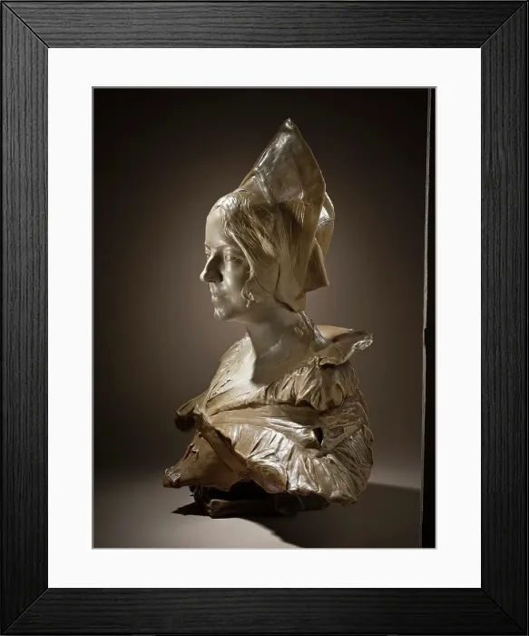 Framed Print : Portrait of Loyse Labbé (image 2 of 5), c.1887. Creator: Jean-Joseph Carriès Framed Print : Portrait of Loyse Labbé (image 2 of 5), c.1887. Creator: Jean-Joseph Carriès
